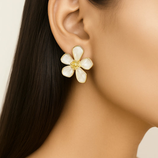 Floral Stud Earrings – Korean Minimalist stud