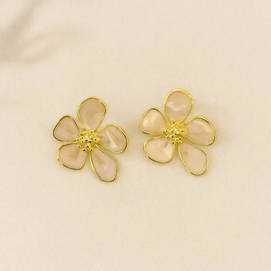 Floral Stud Earrings – Korean Minimalist stud